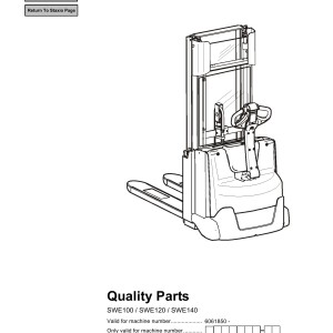 BT SWE100 SWE120 SWE140 Parts Catalog 7502485