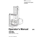 BT VCE150A VCE150AC Operator's Manual 7532829-040
