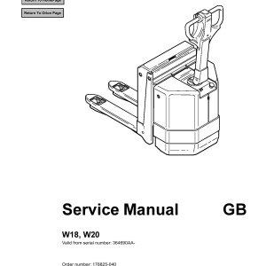 BT W18 W20 Service Manual 178825-040