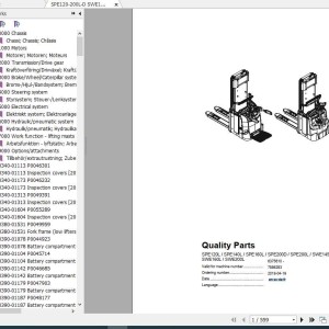 BT SPE120L - SWE200L Parts Catalog 7586293