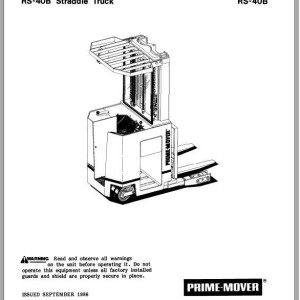 BT RS-40B Operator & Parts Manual