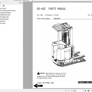 BT RS40C Operator & Parts Manual