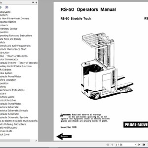 BT RS50 Operator & Parts Manual