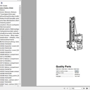 BT VRE125 VRE125C VRE150 VRE150C Parts Catalog 7551096