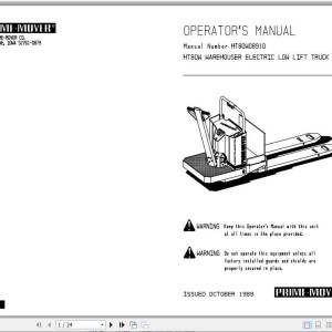 BT HT80-W Operator & Parts Manual