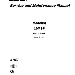 JLG 10MSP Service Manual 3121228
