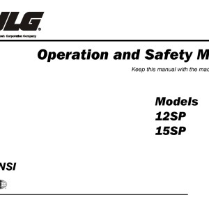 JLG 12SP 15SP Operation and Safety Manual 3120774