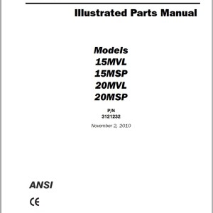 JLG 15MVL 15MSP 20MVL 20MSP Illustrated Parts Manual 3121232