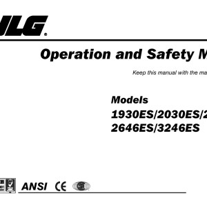 JLG 1930ES 2030ES 2630ES 2646ES 3246ES Operation and Safety Manual 3121165