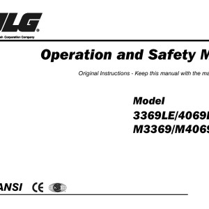 JLG 3369LE 4069LE M3369 M4069 Operation and Safety Manual 3121220
