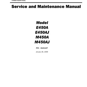 JLG E450A E450AJ M450A M450AJ Service and Maintenance Manual 3121127