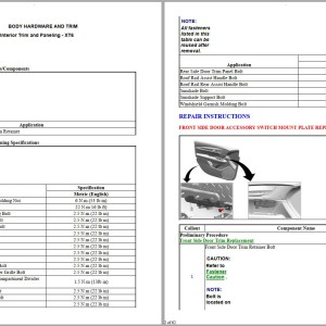 Cadillac XT6 2020-2023 Service and Repair Manual