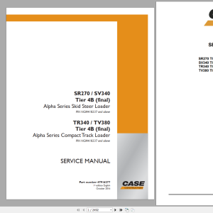 Case SR270 SV300 TR340 TV380 Tier 4B (final) Service Manual