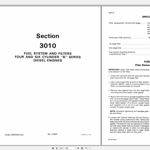 Case W18 W20 Service Manual 9-71698