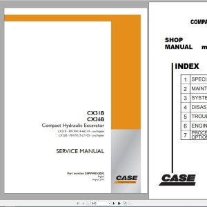 Case CX31B CX36B Service Manual S5PW0032E02