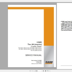 Case 1150M Service Manual Hydraulic & Electrical Diagram 51418567