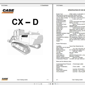 Case CX210D-CX350D Workshop Manual & Schematic