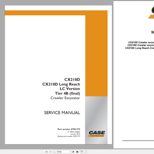 Case CX210D LC Version Tier 4B (final) Service Manual 47961273