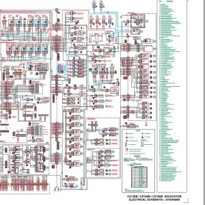 Case CX130B CX160B CX180B Hydraulic & Electric Schematic