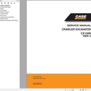 Case CX130B Tier 3 Service Manual 84139197B NA