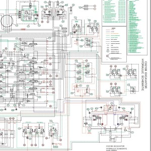 Case CX210B CX240B Electrical and Hydraulic Schematic