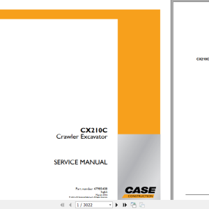 Case CX210C LC version (TIER 3) - LATAM Market Service Manual 47985408