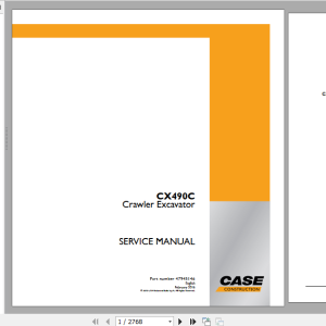 Case CX490C LC Tier 3-CHINA Market Service Manual 47945146