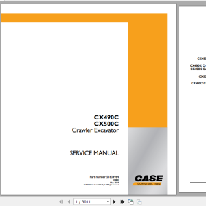 Case CX490C CX500C Tier 3 Service Manual 51634964