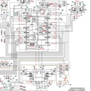 Case CXD250 Electrical and Hydraulic Schematic