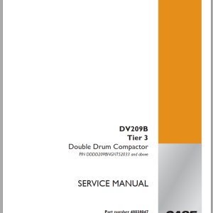 Case DV209B Tier 3 Service Manual 48038047