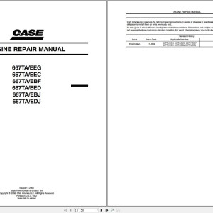 Case Engine 667TA Series Repair Manual 87519803 NA