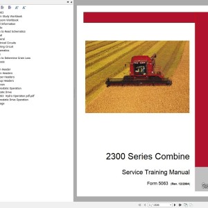 Case IH 2300 Series Service Training Manual 5063