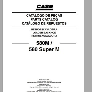 Case 580M 580 Super M Parts Catalog