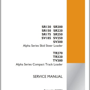 Case SR130 to SV300, TR270 to TV380 Service Manual 84423866