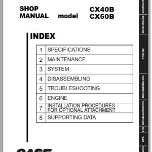 Case CX40B CX50B (EU 2018) Shop Manual OPT S5PH0004E01