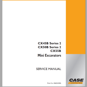 Case CX45B CX50B Series 2 CX55B Service Manual