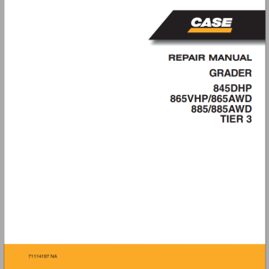 Case 845DHL 865 VHP 885 AWD Tier 3 Repair Manual