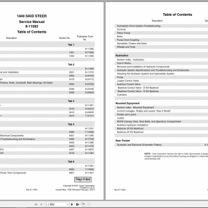 Case 1840 Service Manual 8-11093R0