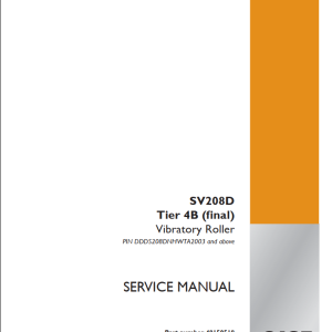Case SV208D Tier 4B (final) Service Manual 48150518