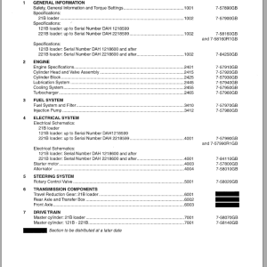 Case 21B 121B 221B Service Manual 7-79121