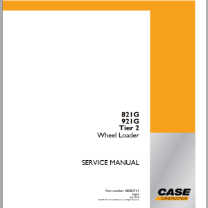 Case 821G 921G Tier 2 Service Manual 48083741