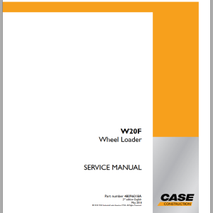 Case W20F Service Manual 48096018A
