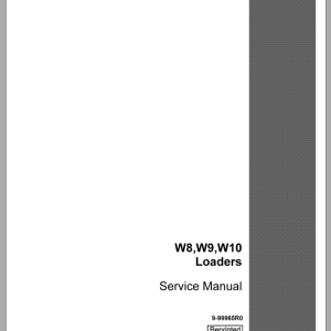 Case W8 W9 W10 Service Manual 9-99965