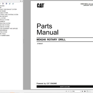 Caterpillar MD6240 495HR2 Electrical and Hydraulic Diagrams and Parts Catalog