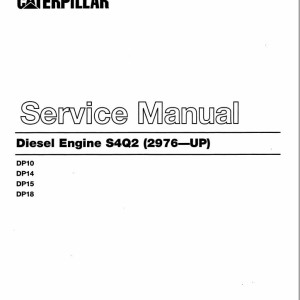 Caterpillar Diesel Engine S4Q2 Service Manual