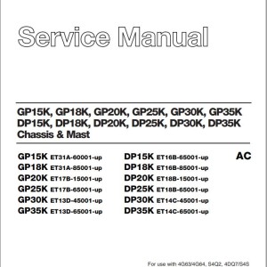 Caterpillar DP15K FC Service Manual