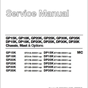 Caterpillar DP15K MC Service Manual