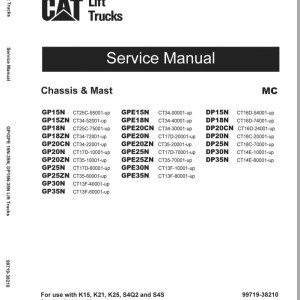 Caterpillar DP15ND Service Operation Maintenance Manual