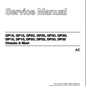 Caterpillar DP18 FC Service Manual
