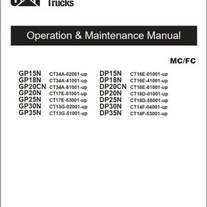 Caterpillar DP18N Operation Maintenance Service Manual